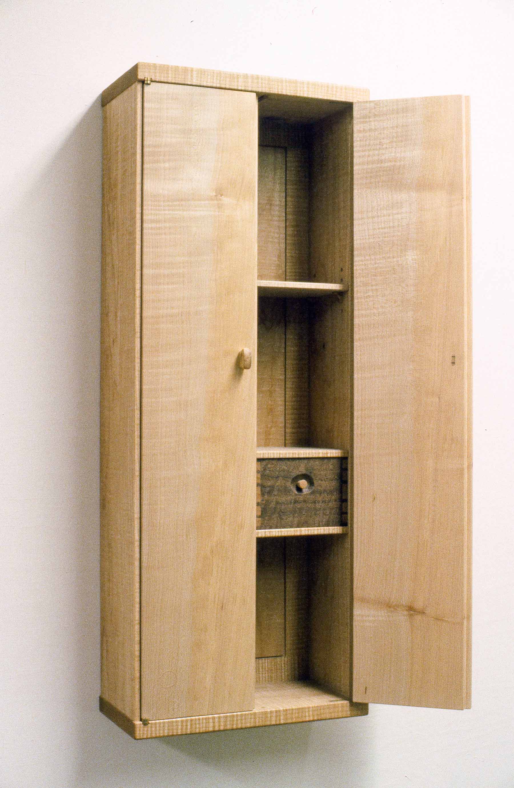 Figured Maple Wall Cabinet